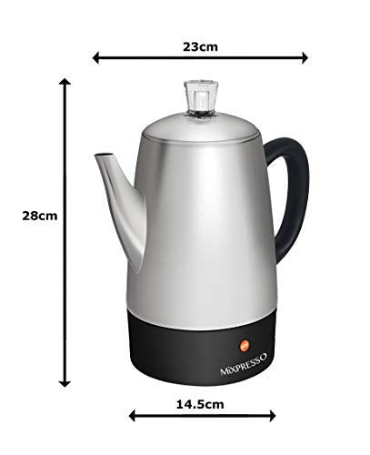 Mixpresso Electric Percolator Coffee Pot | Stainless Steel stainless steel