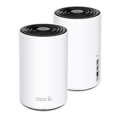 TP-Link Deco AXE5400 Tri-Band WiFi 6E Mesh System(Deco XE75 Black and White