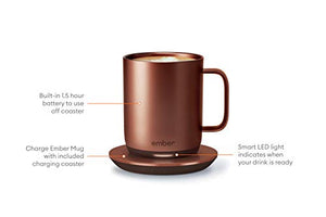NEW Ember Temperature Control Smart Mug 2, 10 oz, 1 Count (Pack of 1), Copper