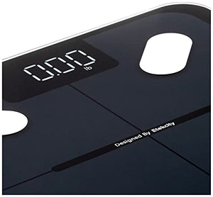 Etekcity Smart Scale for Body Weight, Accurate to 0.05lb 11 x 11 Inch, Black