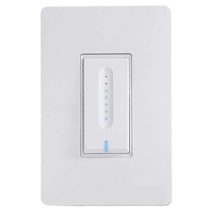 Alexa Certified Smart Dimmer LED Wall Switch with White Faceplate Compatible...
