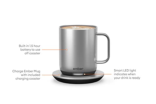 NEW Ember Temperature Control Smart Mug 1 Count (Pack of 1), Stainless Steel