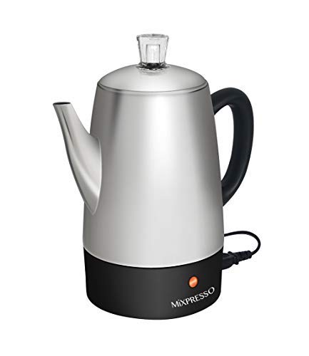 Mixpresso Electric Percolator Coffee Pot, Stainless Steel Coffee Maker,  Percolator Electric Pot - 10 Cups Stainless Steel Percolator With Coffee