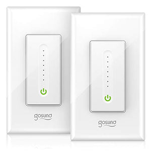 Smart Dimmer Switch, Gosund WiFi Light Switch Compatible 1 Pack, White