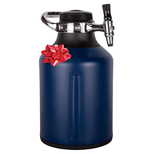 GrowlerWerks uKeg Go Carbonated Growler and Craft Beverage 128 oz, Midnight