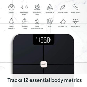 WYZE Smart Scale for Body Weight, Wireless Digital 1 Count (Pack of 1), Black