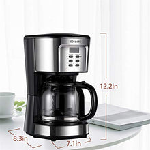 Load image into Gallery viewer, BOSCARE programmable coffee maker,2-12 Cup Drip Coffee maker, Mini Coffee...