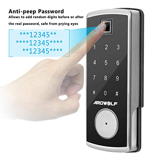 Ardwolf A70 Keyless Entry Bluetooth Dead-Bolt Door Lock with Silver