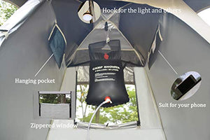 Vidalido Outdoor Shower Tent Changing Room Privacy Portable White+Green