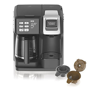 Hamilton Beach FlexBrew Trio Coffee Maker, 2-Way Single Serve & Black, Black