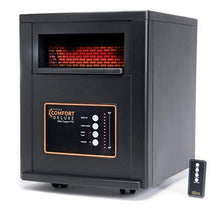 Load image into Gallery viewer, AirNmore Comfort Deluxe with Copper PTC, Infrared Space Heater Black