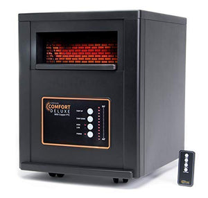 AirNmore Comfort Deluxe with Copper PTC, Infrared Space Heater Black