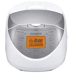 Cuckoo CR-0632F 6 Cup Micom Rice Cooker and Warmer, 10 Menu White/Silver