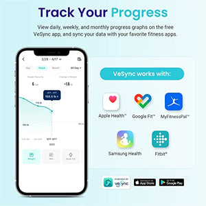 Etekcity Smart Scale for Body Weight, Accurate to 0.05lb Bluetooth, White