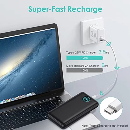 Portable Charger Power Bank 30,800mAh LCD Display Bank,25W PD Fast...
