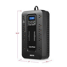 Load image into Gallery viewer, CyberPower EC850LCD Ecologic Battery Backup &amp; Surge Protector UPS Black