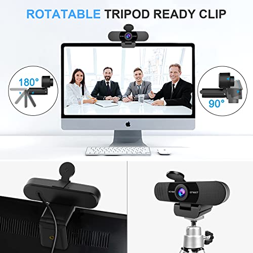1080P Webcam with Microphone, EMEET C960 Web Camera, 2 Mics Medium, Black