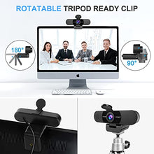 Load image into Gallery viewer, 1080P Webcam with Microphone, EMEET C960 Web Camera, 2 Mics Medium, Black