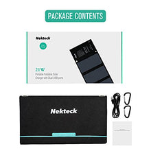 Load image into Gallery viewer, Nekteck 21W Portable Solar Panel Charger, Waterproof Camping Gear Solar...