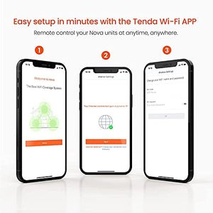 Tenda Nova Mesh WiFi System (MW6)-Up to 6000 sq.ft. Whole 4 - 5 Rooms, White