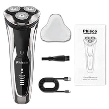 Load image into Gallery viewer, Phisco Men&#39;s Electric Shaver-IPX7 Waterproof 1 Count (Pack of 1), Black