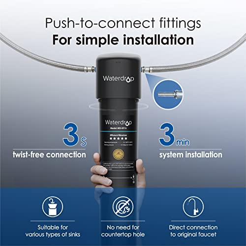 Waterdrop 15UA Under Sink Water Filter, NSF/ANSI Certified Direct Connect...