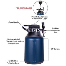 Load image into Gallery viewer, GrowlerWerks uKeg Go Carbonated Growler and Craft Beverage 128 oz, Midnight