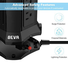 Load image into Gallery viewer, BEVA Power Strip Tower with 9 AC-Outlets and 4 USB Charging Ports Switch...