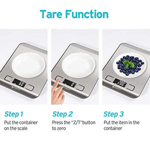 Etekcity Food Kitchen Scale, Gifts for Cooking, Small, 304 Stainless Steel
