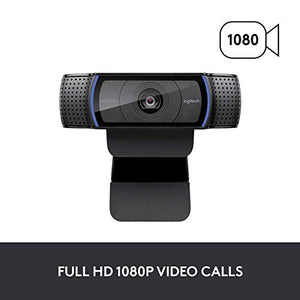 Logitech C920x HD Pro Webcam, Full 1080p/30fps Video Calling, Clear Black