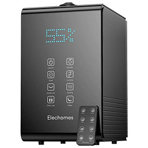 Elechomes SH8820 Humidifiers, 5.5L Top Fill Warm and Cool 5.5 Liter, Black