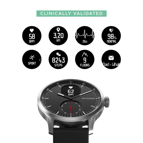 Withings ScanWatch - Hybrid Smartwatch with ECG, Heart Rate 42 mm, Black