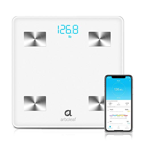 Arboleaf Digital Scale, Bathroom Smart 11.8x11.8 Inch (Pack of 1), White