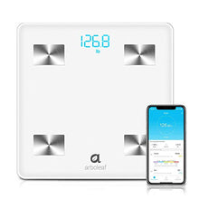 Load image into Gallery viewer, Arboleaf Digital Scale, Bathroom Smart 11.8x11.8 Inch (Pack of 1), White