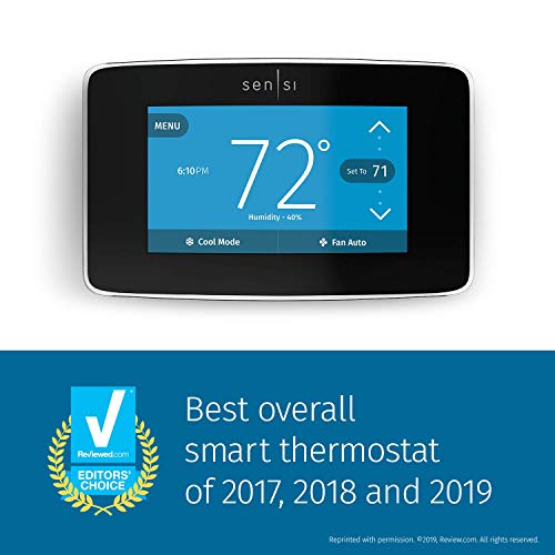 Emerson Sensi Touch Wi-Fi Smart Thermostat with Touchscreen Color Black