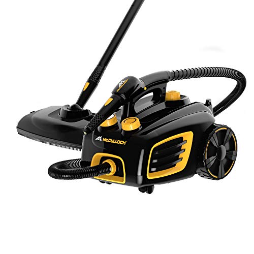 McCulloch MC1375 Canister Steam Cleaner with 20 Accessories, 1-(Pack), Black