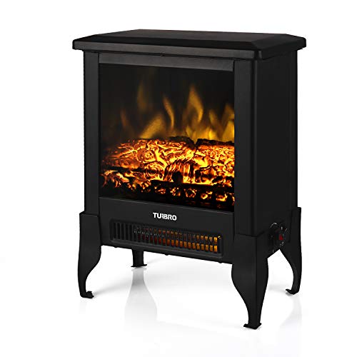 TURBRO Suburbs TS17 Compact Electric Fireplace Heater, Freestanding Stove...