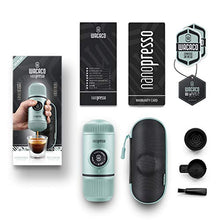 Load image into Gallery viewer, WACACO Nanopresso Portable Espresso Maker Bundled with Protective Arctic Blue
