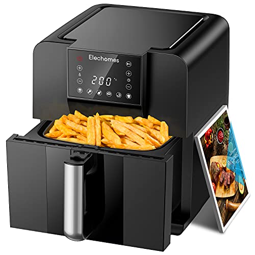 Elechomes Air Fryer, 6.3 QT Large Fryer Oven 11.6x15.1x13.9 inch, Black