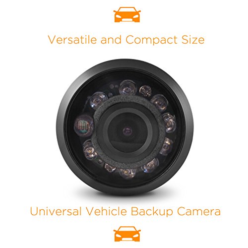 XO Vision HTC36 Universal HD Weatherproof Rear View Car Backup Camera Black