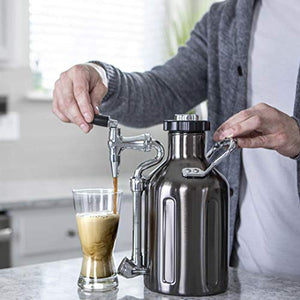 GrowlerWerks uKeg Nitro Cold Brew Coffee Maker, 50 oz, 50 oz., Black Chrome