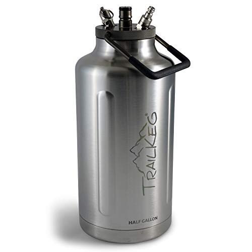 TrailKeg Half Gallon Package - Stainless Steel Growler 64 Oz,