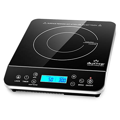 Duxtop Portable Induction Cooktop, Countertop Burner 1800 Watts, Silver