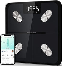 Load image into Gallery viewer, Etekcity Smart Scale for Body Weight, Accurate to 0.05lb 11 x 11 Inch, Black