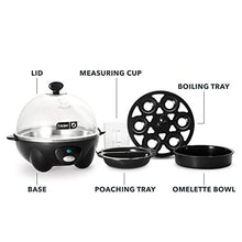 Load image into Gallery viewer, DASH black Rapid 6 Capacity Electric Cooker for Hard Boiled, One Size, Black