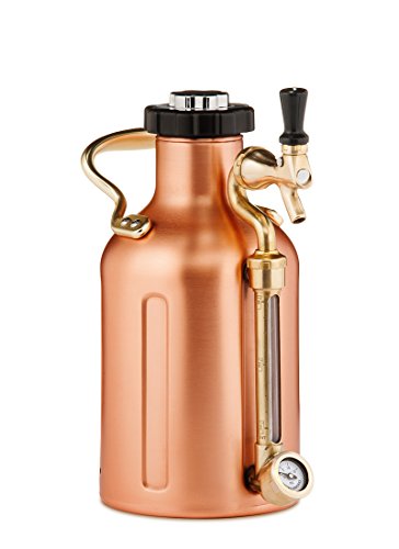 GrowlerWerks uKeg Carbonated Growler, 64 oz, Copper 64