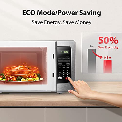 TOSHIBA EM131A5C-SS Countertop Microwave Oven, 1.2 Cu Ft, Stainless Steel