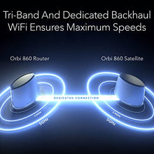 Load image into Gallery viewer, NETGEAR Orbi Tri-Band WiFi 6 Mesh System (RBK863S) – Router with 2 Satellite...