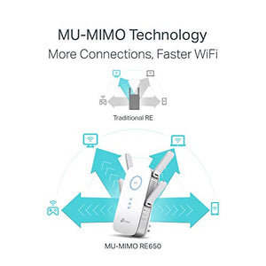 TP-Link AC2600 WiFi Extender(RE650), Up to 2600Mbps, Dual Band AC2600, white