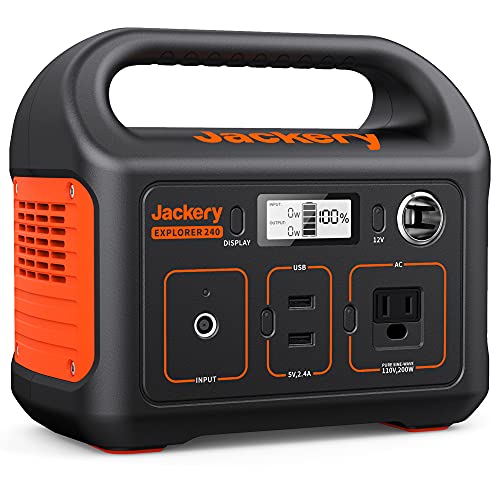 Jackery Portable Power Station Explorer 240, 240Wh 1 Count (Pack of 1), Black